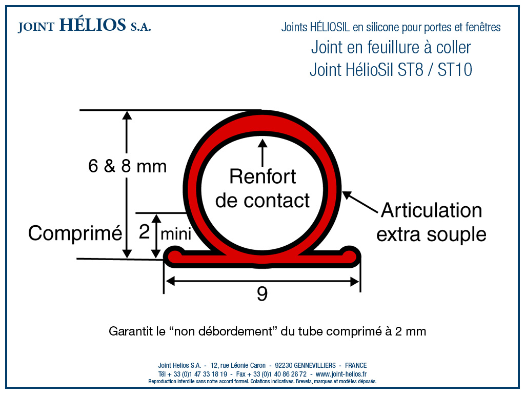 Joint d'étanchéité pour porte - Joint Helios